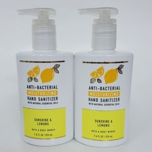 NEW Bath and Body Works Sunshine and Lemons Hand Sanitizer Pumps set of 2